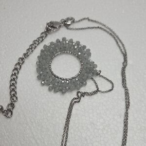 Elegant Silver 17" Pendant Necklace